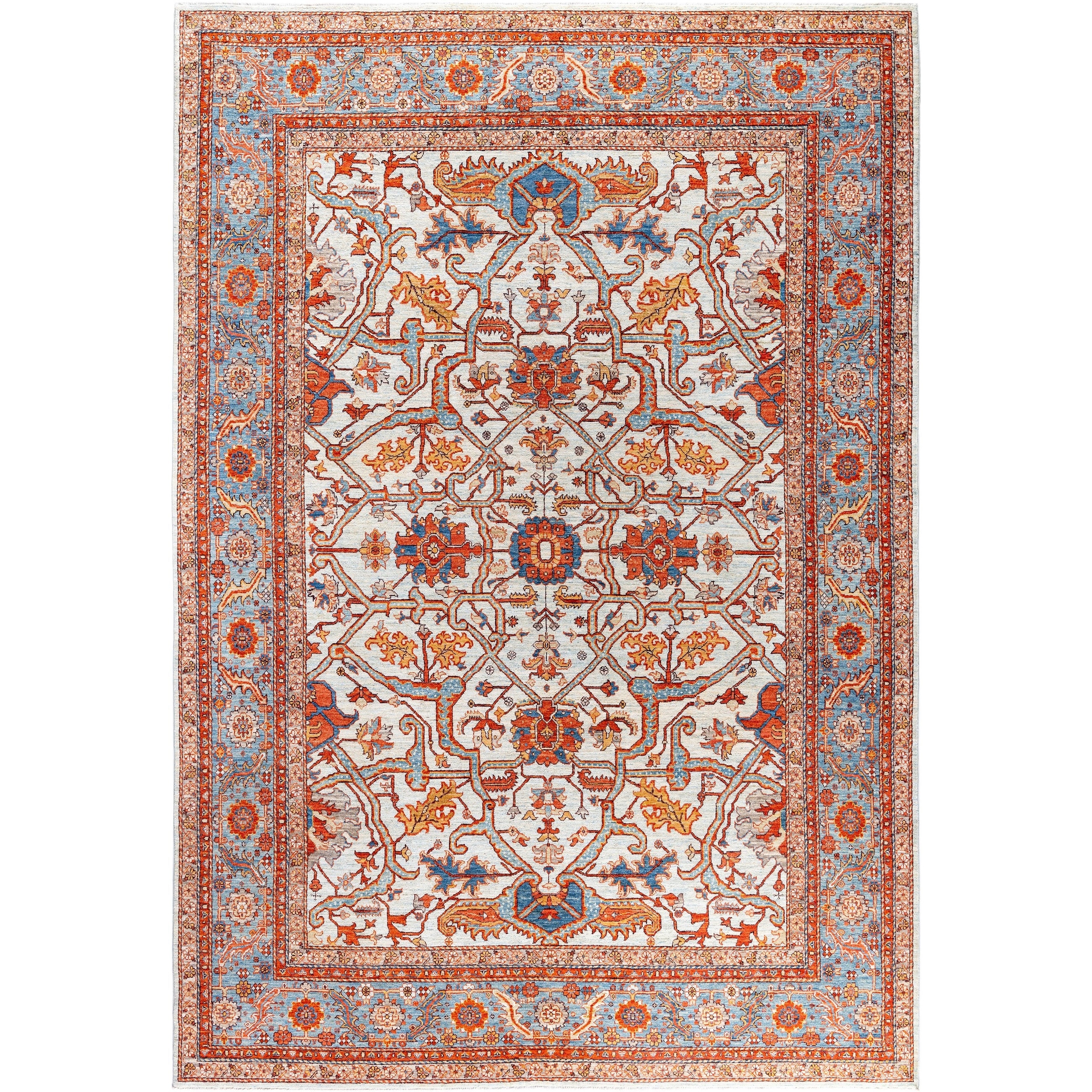 Serapi One-of-a-Kind Hand-Knotted Area Rug - Ivory - 8' 9" x 12' 2"