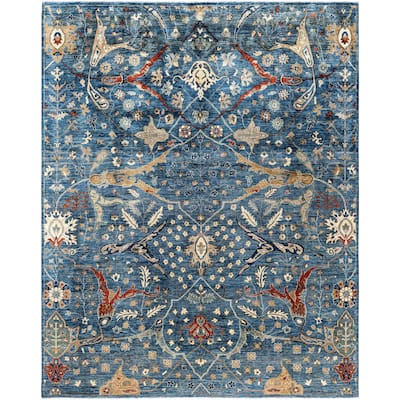 Serapi One-of-a-Kind Hand-Knotted Area Rug - Blue - 8' 2" x 9' 11"