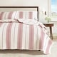 preview thumbnail 25 of 23, Linery & Co. Farmhouse Stripe Microfiber Quilt Set With Shams.