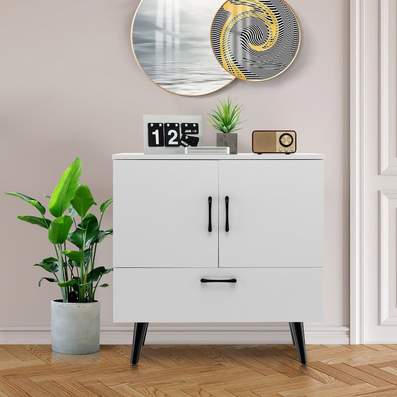 Costway Mid Century Storage Cabinet Accent Buffet Sideboard Entryway