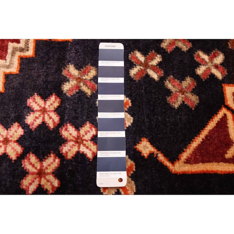 ECARPETGALLERY Hand-knotted Melis Dark Navy Wool Rug - 4'9 x 7'0