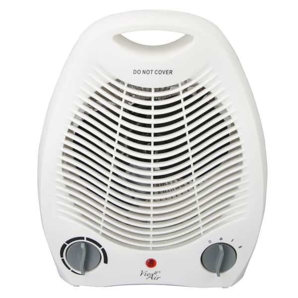 Shop Vie Air 1500w Portable 2 Settings White Office Fan Heater W Thermostat Overstock 32053063
