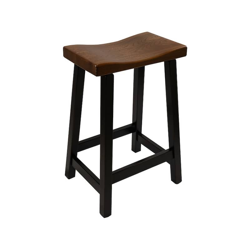 Amish Made Maple Urban Bar Stool with Elm Seat - Counter Height