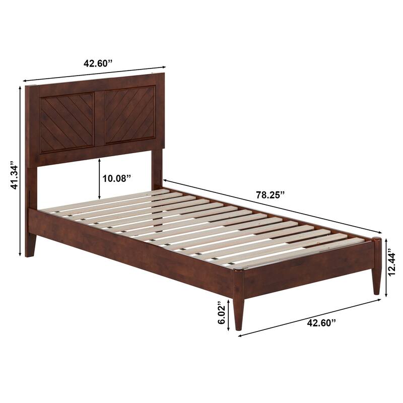 Berkshire Solid Wood Low Profile Platform Bed