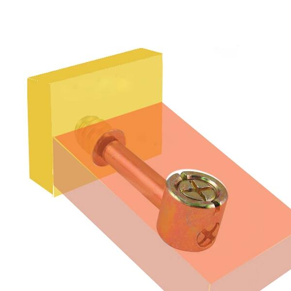 TUOREN 20 Sets 3-in-1 Furniture Connecting 15mm Cam Fitting with Dowel and Pre-Inserted Nut Screw