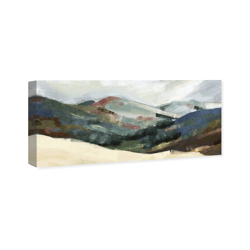 Wynwood Studio Nature and Landscape Serene Hills Green and Light Yellow Modern & Contemporary Wall Art Canvas Print