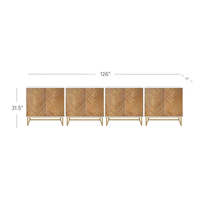 Nathan James Enloe Rustic Doors Metal Base Free Standing Modern Storage Cabinet for Entryway