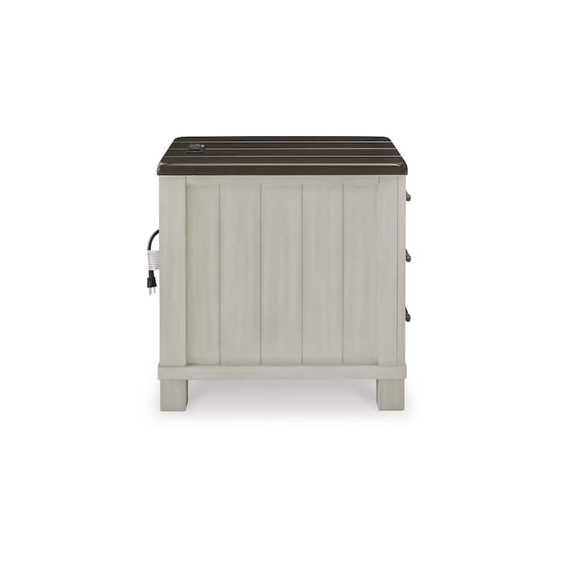 Signature Design by Ashley Darborn Gray/Brown Chairside End Table - 17.75"W x 24"D x 24"H