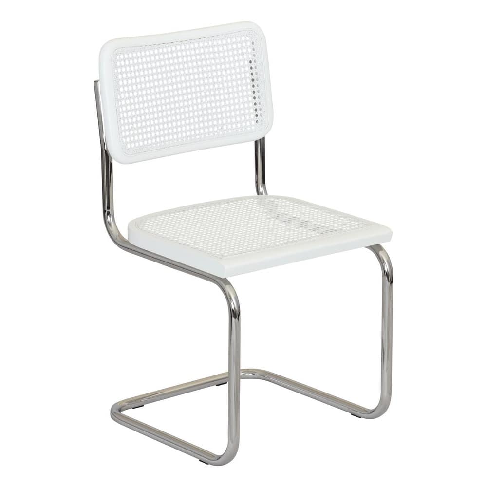 Breuer Chair Company Marcel Breuer Cesca Cane Cantilever Side Chair w/ Chrome Steel Frame (Various Wood & Cane Colors)