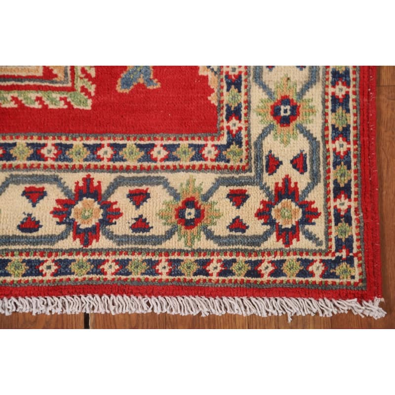 Traditional Kazak Runner Rug Hand-Knotted Wool Carpet - 2'9" x 10'0"