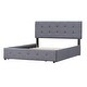 preview thumbnail 5 of 12, Queen Size Murphy Bed Wall Bed w/ Drawer & Sockets & USB Ports, Dark Gray