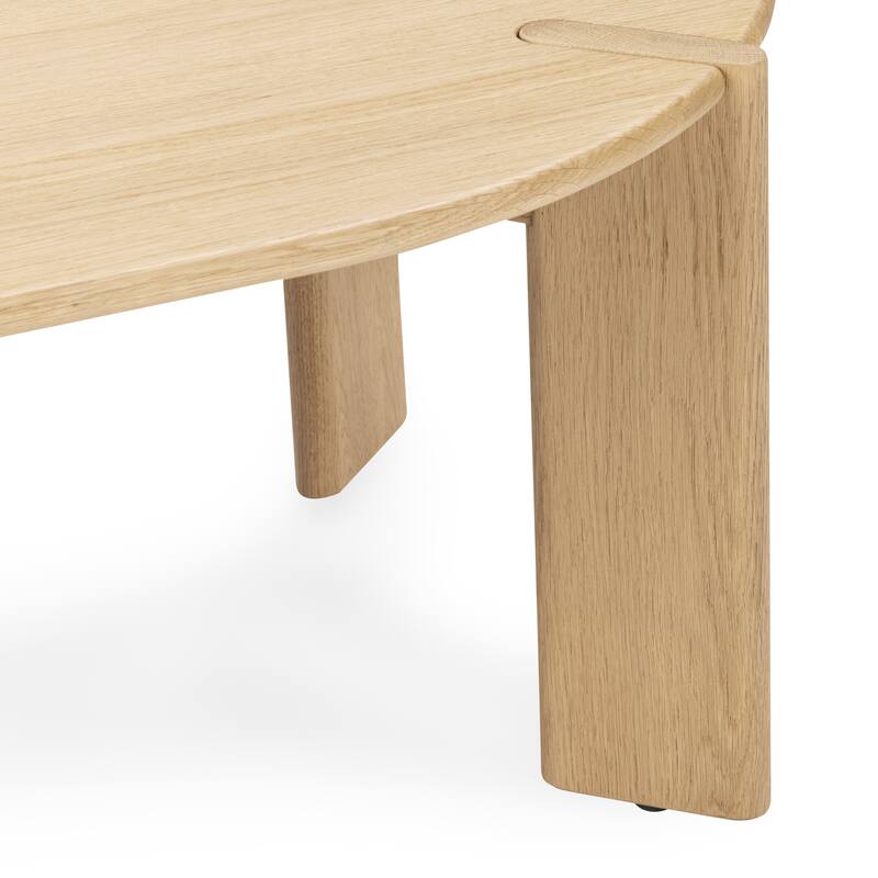Kering Oak Wood Oval Coffee Table by Kosas Home