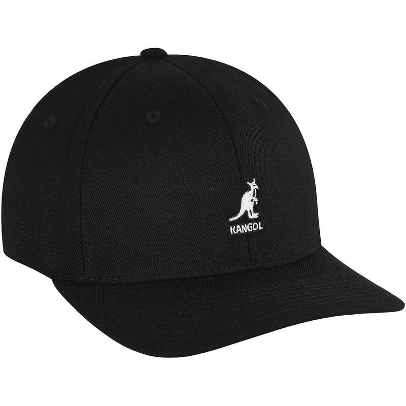 Kangol Unisex Wool Flexfit Comfortable Baseball Cap, Black, Size Small/Medium