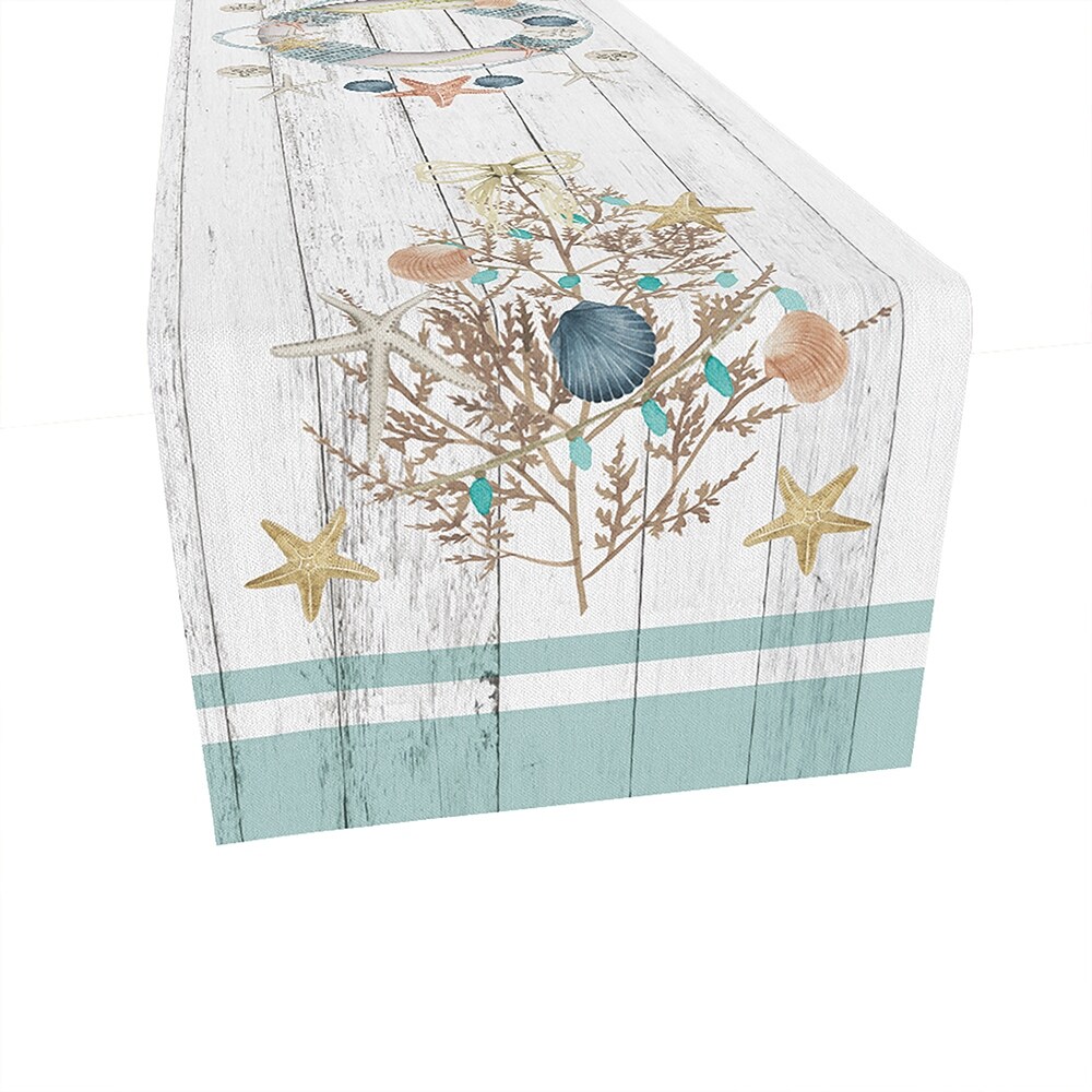 Christmas At The Beach Table Runner Teal