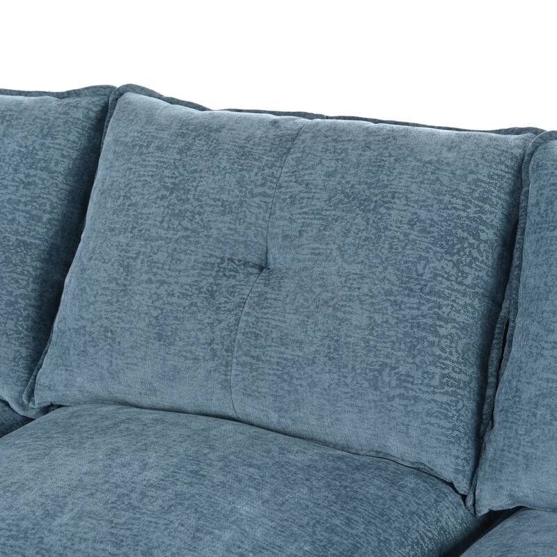 Roomfitters U-Shaped Chenille Sectional Sofa with Adjustable Armrest Pillows, Perfect for Living Rooms, Offices, Spacious Spaces