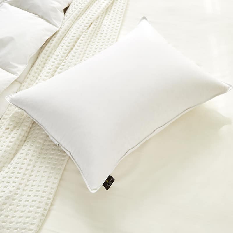 Farm To Home Organic Blended Cotton Down Pillow - White