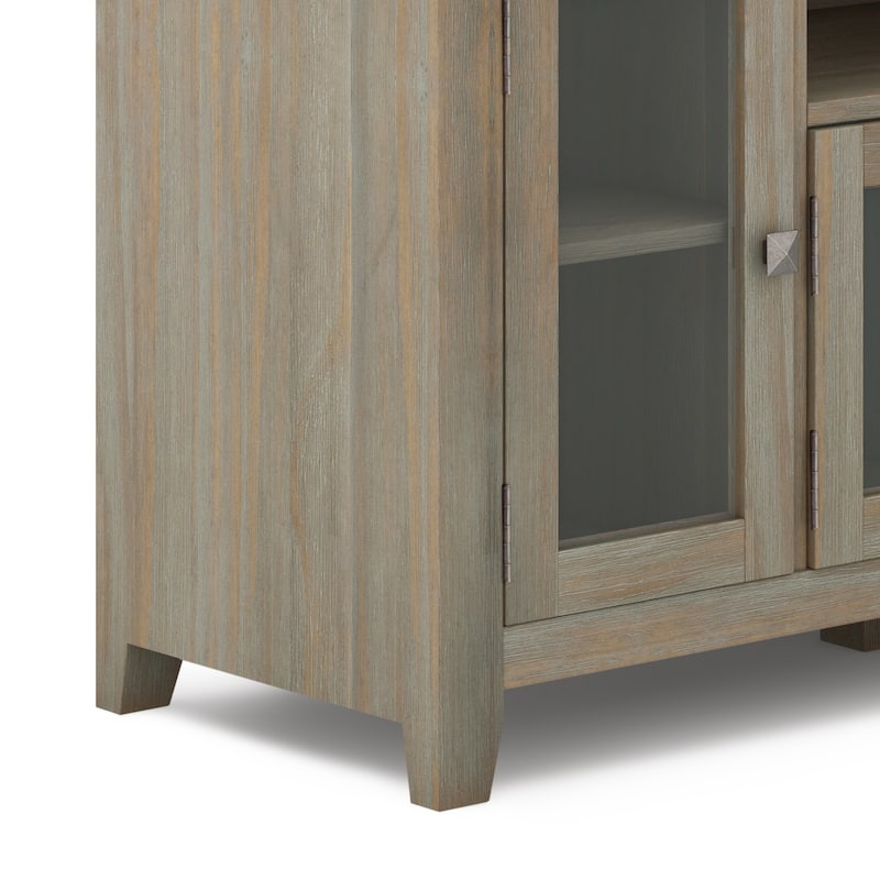 WYNDENHALL Essex SOLID WOOD 72 inch Wide Contemporary TV Media Stand For TVs up to 80 inches