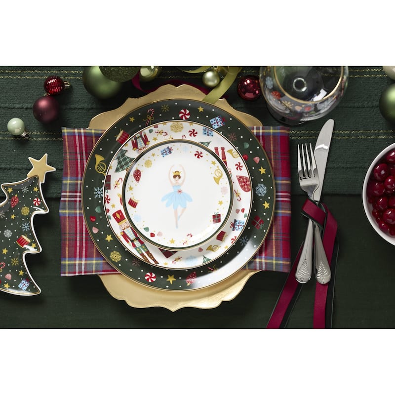 Lenox Nutcracker Ballet Tidbit Plates, Set of 4, Assorted