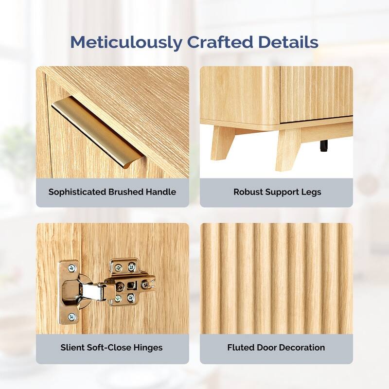 Farmhouse 58'' TV Stand For Tvs Up To 70'' With Electric Fireplace and 2-Door