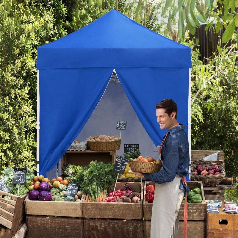 EAGLE PEAK 5x5 Instant Canopy with 4-Side Wall Panels, Small Pop
