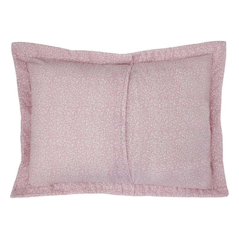 Laura Ashley Lidia Cotton Reversible Pink Quilt Set