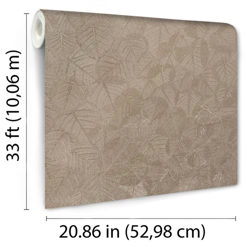 Veer Decor Luminous Leaf Collage with Ultra Fine Emboss Wallpaper