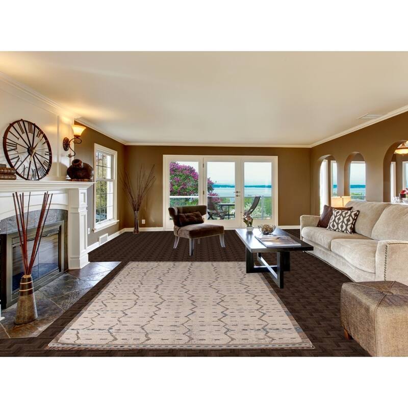 Ivory Striped Moroccan Oriental Area Rug Hand-Knotted Wool Carpet - 6'0"x 9'10"