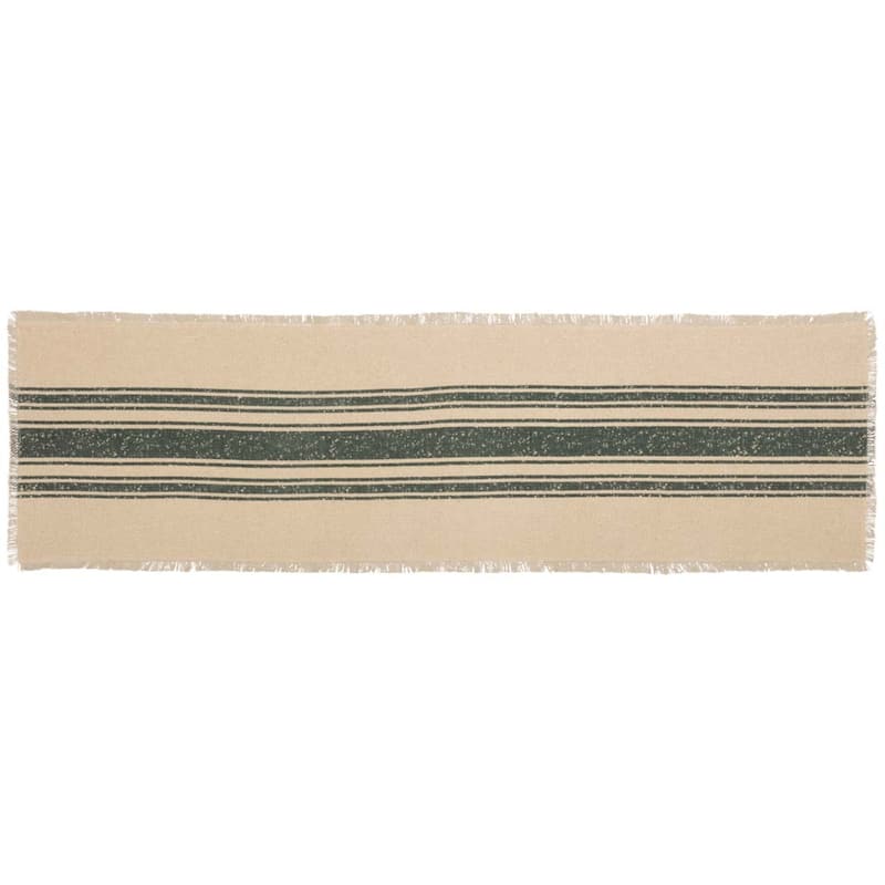 Vintage Burlap Stripe Runner