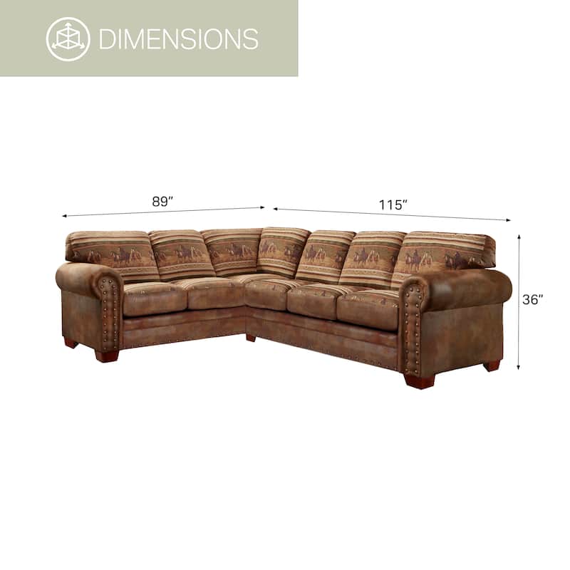 American Furniture Classics Model 8506-70K Angler's Cove Two Piece Sectional Sofa