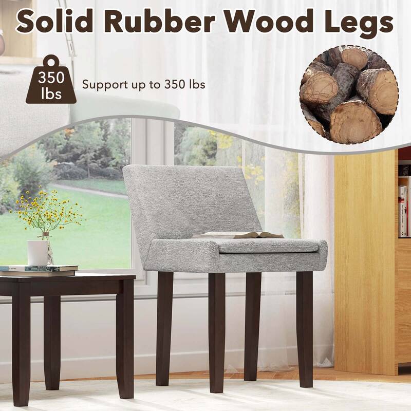 Costway 3 PCS Accent Table & Chair Set Modern Upholstered Fabric Side - See Details