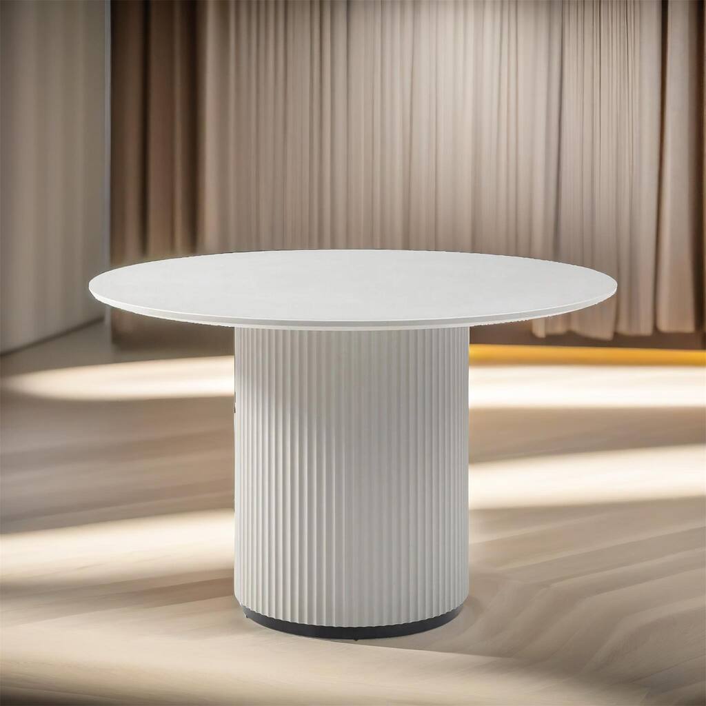 Round MDF Handcraft Pedestal Dining Room Table