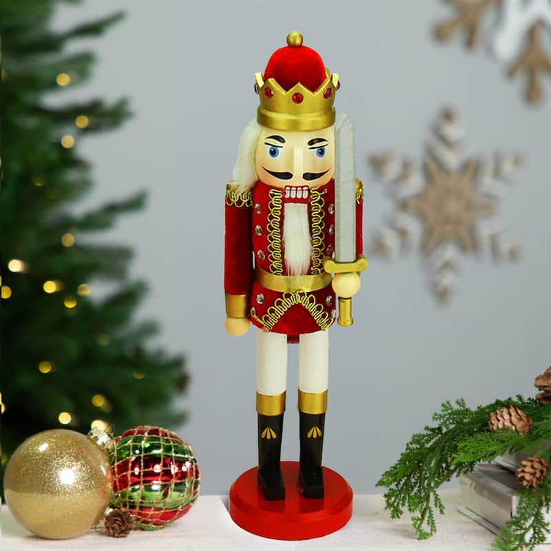 Set of 4 Wooden Nutcracker Suite Ballet Christmas Decorations
