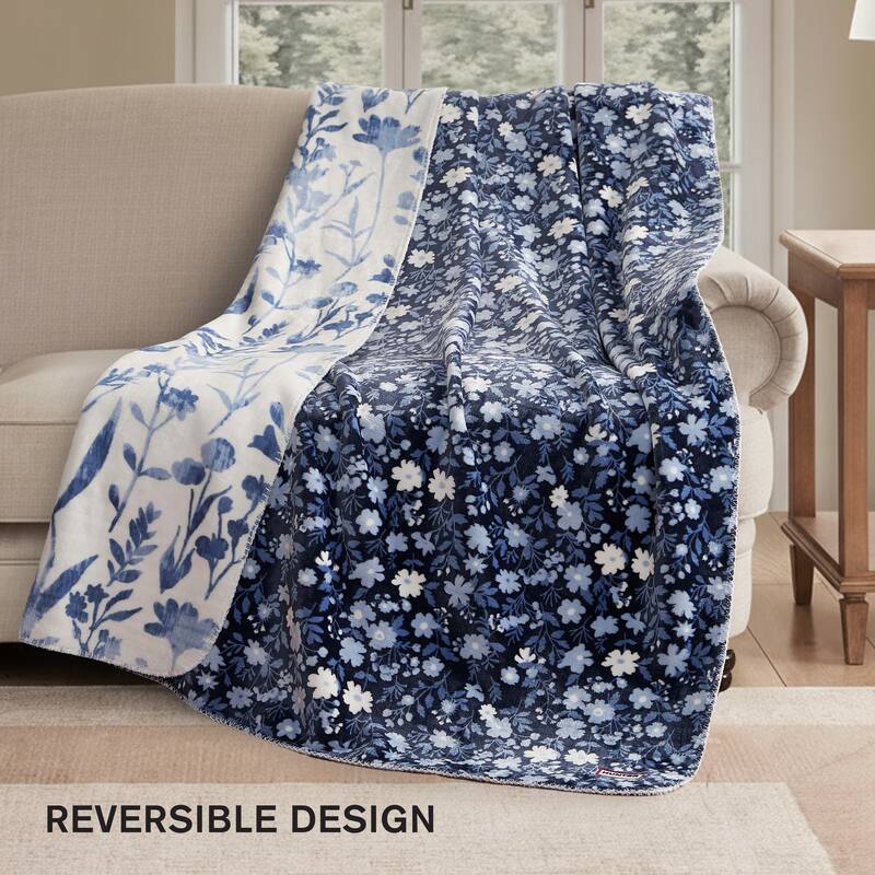 Hunter Reversible Plaid Plush Throw Blankets