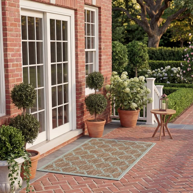 SAFAVIEH Courtyard Charleen Indoor/ Outdoor Waterproof Patio Backyard Rug