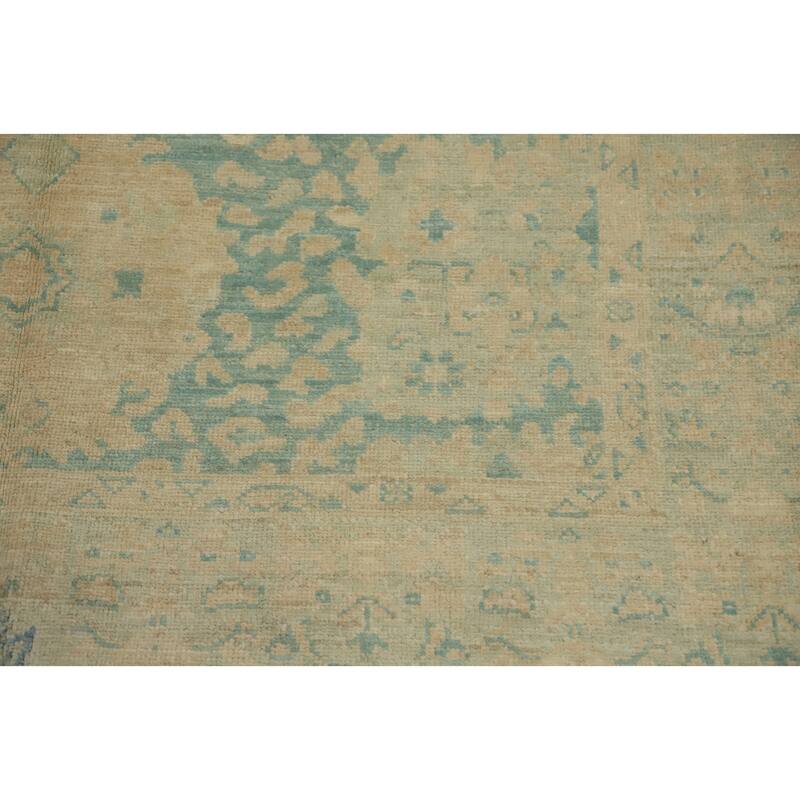 Hand Knotted Oriental 100% Wool Carpet Traditional Floral Navy Blue & Blues Ziegler Area Rug - 6' 6'' X 5' 4''