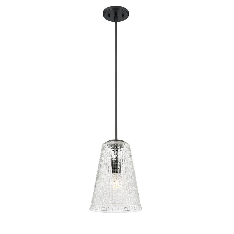 Saben 1-Light Pendant Light - Matte Black - 9.25