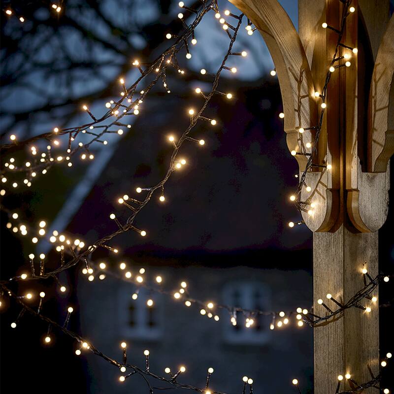 32.8/65.6FT Outdoor LED Pulg In 300/550-Bulb Mini String Lights