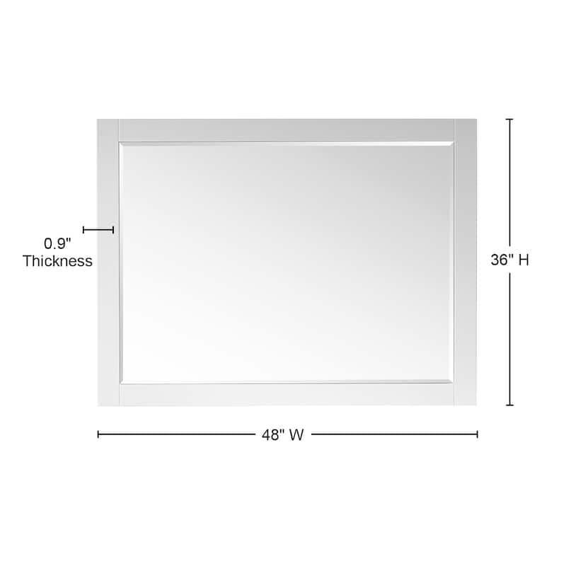 Altair Ivy Rectangular Bathroom Wood Framed Wall Mirror