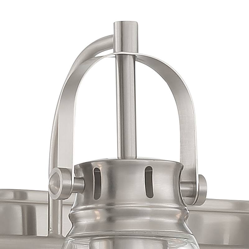 Acroma 6-light Modern Industrial Nickel Bathroom Vanity Lights