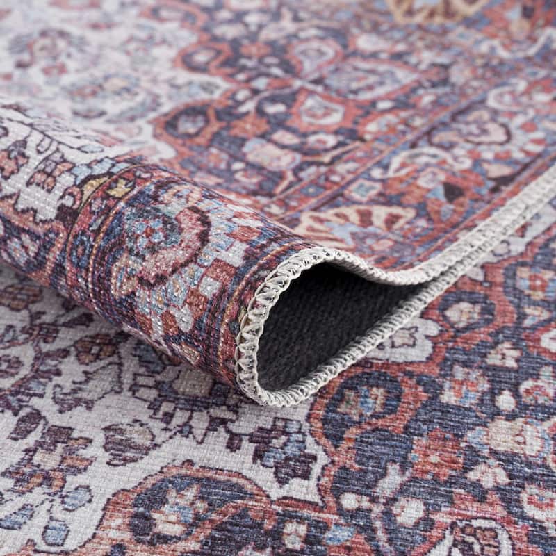 Hauteloom Georgia Machine Washable Persian Oriental Traditional Area Rug