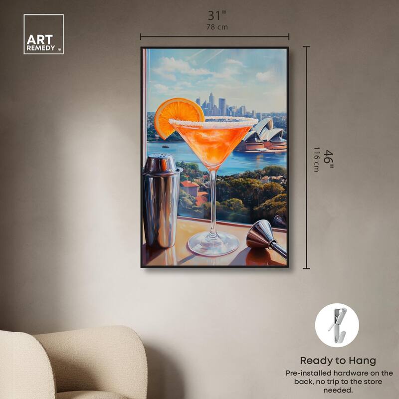 Classy Drink in Australia Canvas by Art Remedy