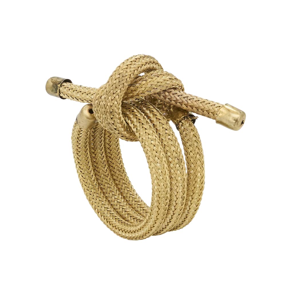 Table Napkin Rings With Knotted Rope Design (Set of 4)