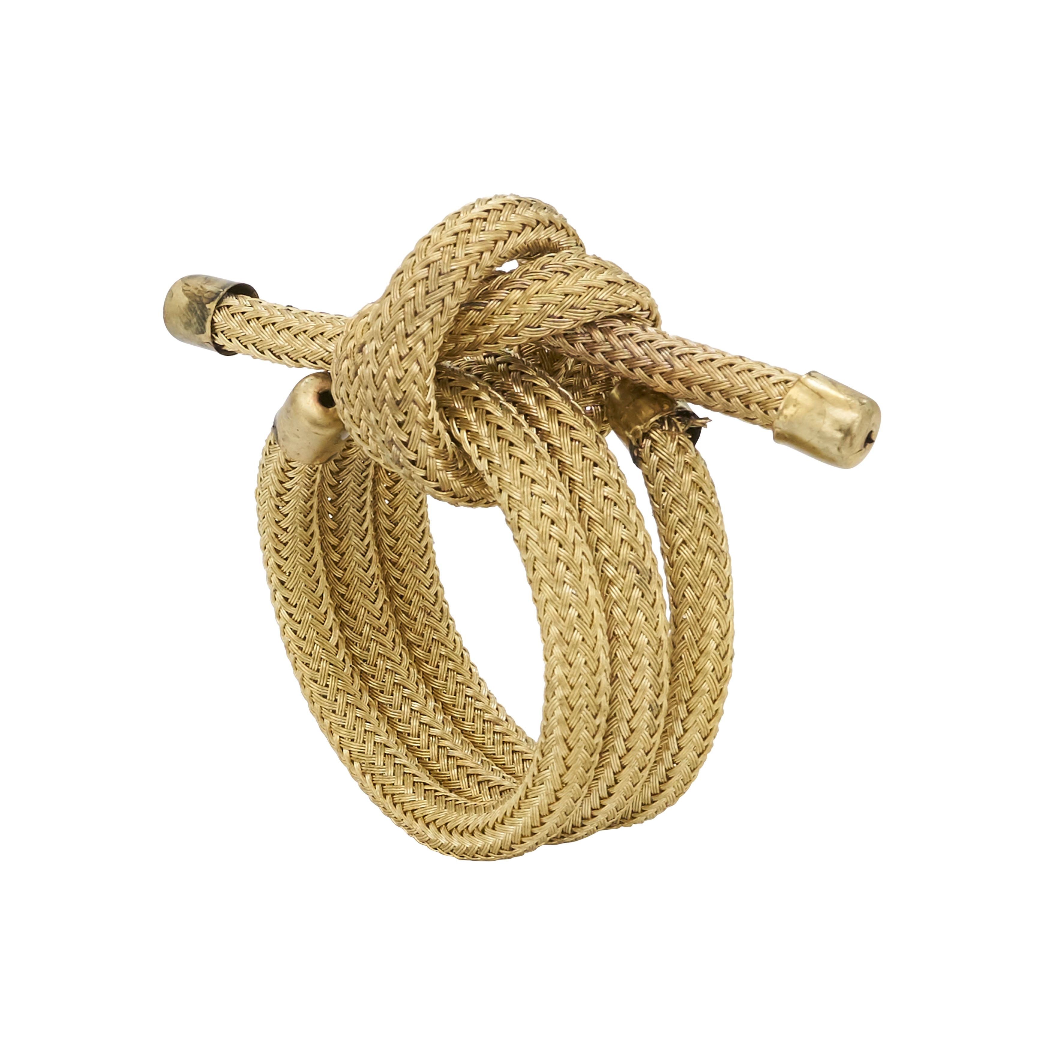 Saro Lifestyle Table Napkin Rings With Knotted Rope Design (Set of 4)