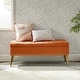 preview thumbnail 101 of 137, HULALA HOME Neptunus Modern 45.5" W Velvet Bedroom Storage Bench for End of Bed with Nailhead Trim