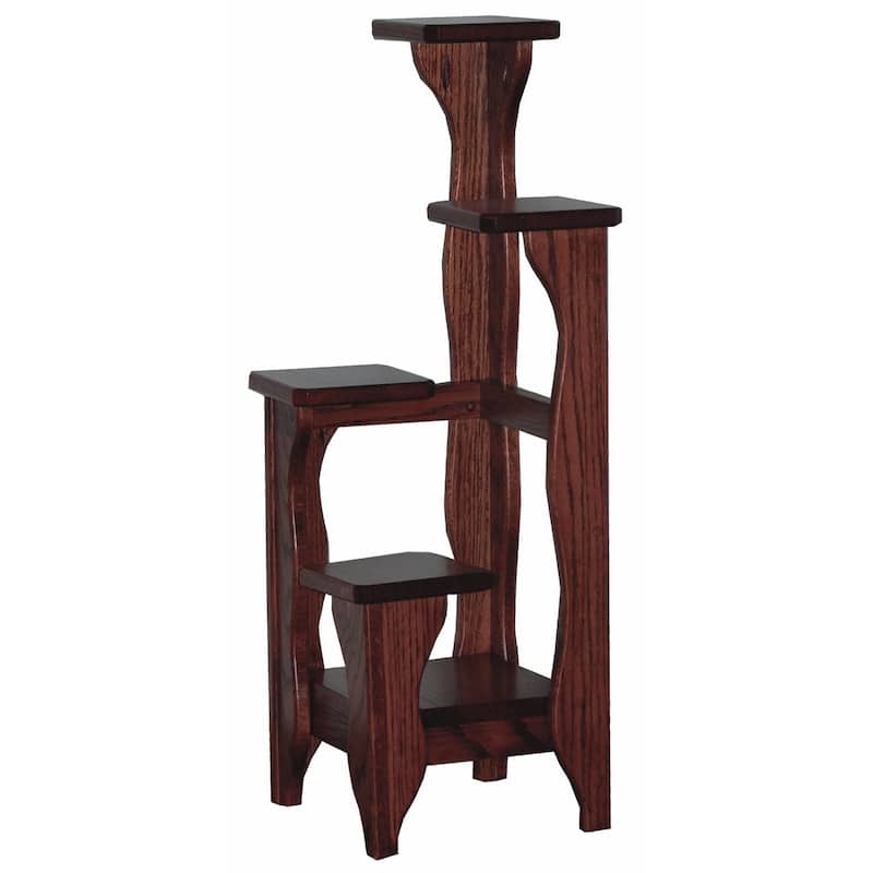 Oak 4-Tier Plant Stand