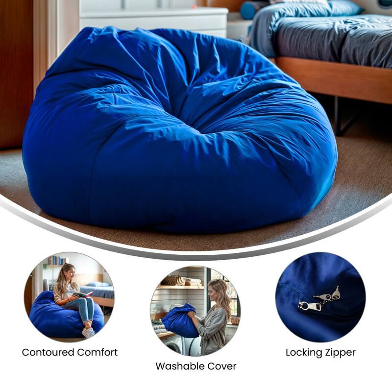 Oversized Refillable Bean Bag Chair for Kids and Adults