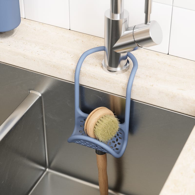 Umbra Sling Caddy Flexible Sink Soap Sponge or Cleaning Brush Holder