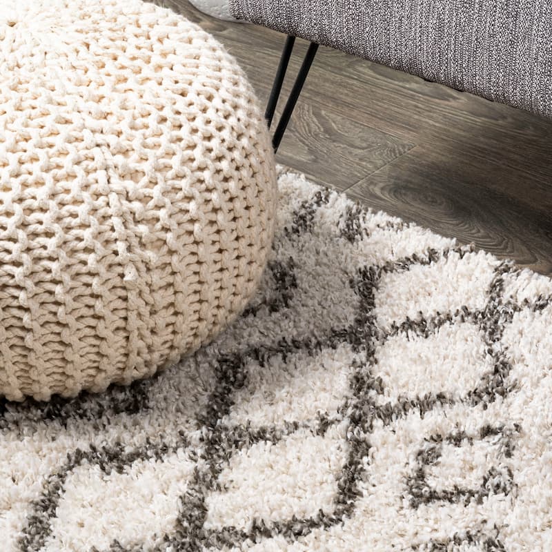 JONATHAN Y Tela Moroccan Diamond Shag Area Rug