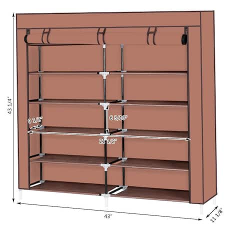 7-layer portable shoe rack closet cloth overshoe storage storage