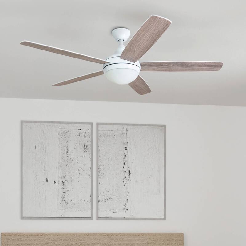 Copper Grove Mills 52-inch Modern White LED Ceiling Fan with Remote